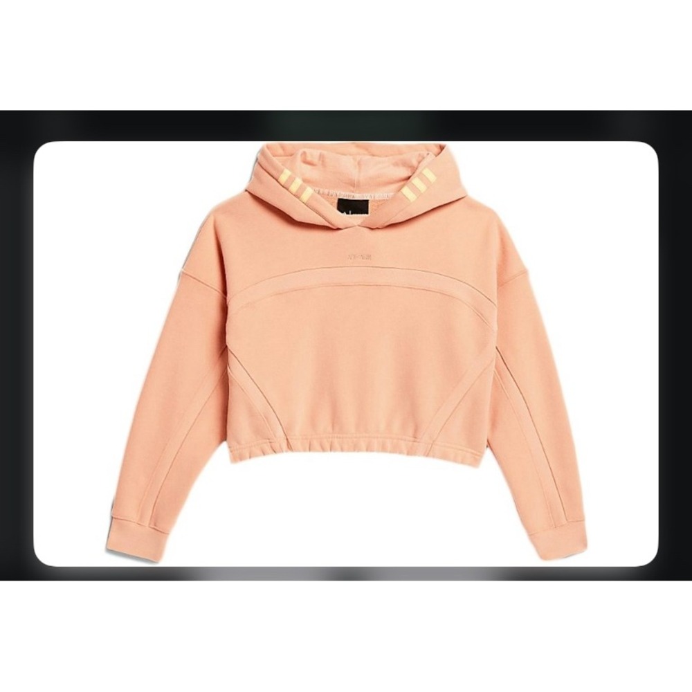 Adidas Ivy Park Kids Hooded Shrug Peach Coral Cropped Hoodie Size 7-8Y